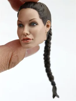1/6 Scară De Sex Feminin Joc Tomb Raider Ediție Angelina Jolie Laura Sculptura Cap De Păr Detașabil Pentru 12