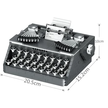 1136 Pc-uri Creative Expert Retro Colectia Typewriter Keyboard Moc Constructii Set Jucarii de Constructii Blocuri de Mașină de Scris pentru Copii