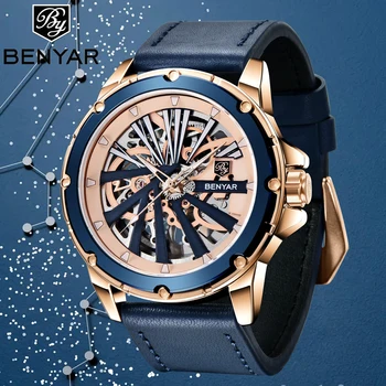 2021 Noi BENYAR Bărbați Ceas de Lux de Top de Brand de Moda Ceas Automatic Hardlex Mecanice Bărbați Ceasuri de mana rezistent la apa Reloj Hombre