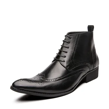2021new Bărbați Ghete de Primavara Toamna Casual Dantela-Up pantofi de moda in aer liber Papuceii Oxfords de Moda Cizme de Piele Barbati Cizme