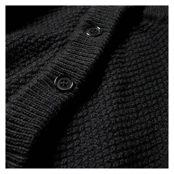 2021NEW Om Cardigan Negru Solid O-gât Pulover Tricotate Casual de Primavara Toamna Uza Plus Dimensiune 5XL Vrac Moda Simplu coreeană