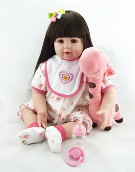 50cm bebe printesa renăscut silicon păpuși realiste copil nou-născut Copilul Fata de păpuși jucărie cadou pentru copilul bonecas renăscut
