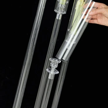6pcs 2022New stil 118cm Clar inaltime sfesnice tort de nunta de cristal 5 brațele candelabrului pentru petrecere