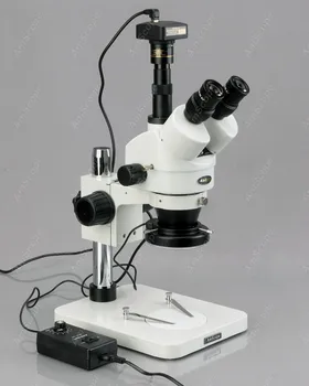 AmScope Consumabile-Zoom Stereo Microscope3.5X-90X Zoom Stereo Microscop w 4-Zona 144-Lumina LED-uri +1.3 MP Digital aparat de Fotografiat USB