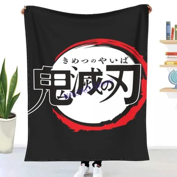 Anime Demon Slayer Logo-ul Arunca Pătură Foi de pe pat Pături pe canapea zăbrele Decorative cuverturi de pat Fericit pui de somn pentru