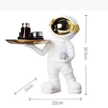 Astronaut Statuie Cu Tava de Scafandru de Mare Adâncime Sculptură Figurine Cheia de la Birou Depozitare TV Cabinet Ornamente Camera de Meserii Cadou Decor Acasă