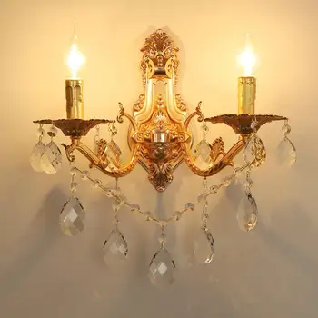 Aur LED Lampă de Perete Pentru Camera de zi de Decorare Dormitor Decor Acasă Tranșee de Cristal de Iluminat Interior Coridor Noptiera corp de iluminat