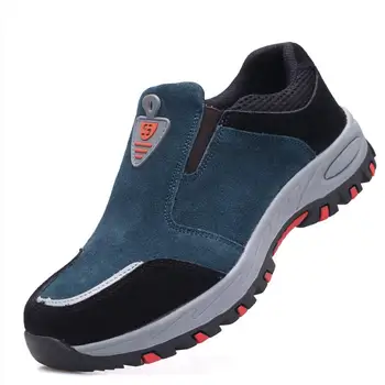 Britanic de moda pentru bărbați de mari dimensiuni steel toe capace de protectia muncii pantofi slip-on lucrător pantofi platforma scule de securitate cizme de seguridad mans
