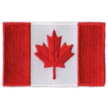Brodate Canada Patch-uri de Etichete pentru Imbracaminte Personalizata Îmbrăcăminte Etichete Diagonal&Fier Pe Suport Accepta Personalizate și MOQ50pcs