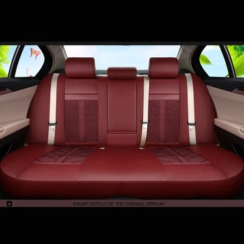 CARTAILOR Car Seat Cover Set pentru Skoda Yeti Huse & Acceptă PU Capac din Piele Scaune Auto Protector Negru Accesorii