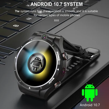 Ceas inteligent Android 10.7 Cu 4G, GPS, Wifi 4GB 128GB Bărbați Smartwatch 2021 Impermeabil 900Mah Acumulator Power Bank
