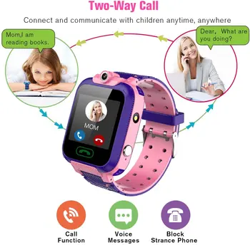 Copii Ceas Inteligent Smartwatch rezistent la apa pentru Copii cu Voce de Chat Camera SOS Ceas Deșteptător Jocuri HD Touch Ecran Telefon de Copii WatchSIM