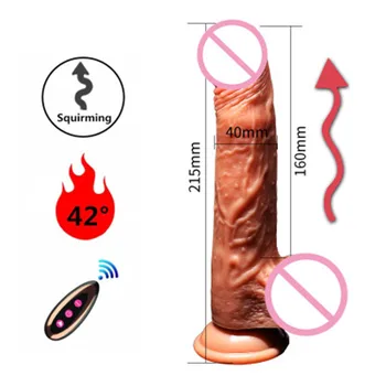 G spot masturbator Jucarii Sexuale pentru Femei Siliciu Penisului fără Fir Control de la Distanță Telescopice Rotative Șirag de mărgele Realistic Dildo Vibrator