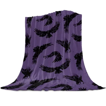 Halloween Cioara Violet Arunca Pătură de Canapea Decor de Crăciun Cuvertură de pat Portabil Microfibra Pătură Flanel