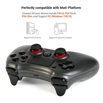 Jocul se Ocupe de Controler Wireless Gamepad Cu Dual Vibration Pentru PS4 Și PC Suport Modul Wireless Și cu Fir USB Mode