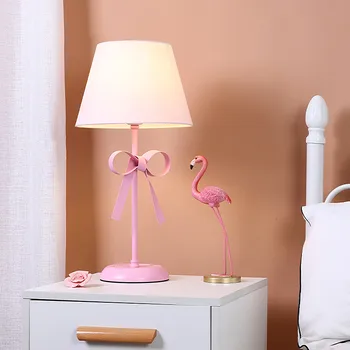 LED-uri moderne Bowknot Rasina Roz Lampa de Masa Camera de zi Dormitor Noptieră lampa de Birou Camera Copiilor Decor Lampă de Iluminat Acasă