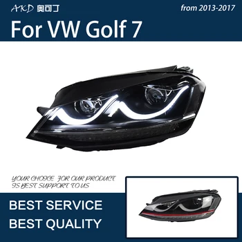 Lumini auto Pentru Golf 7 2013-2017 MK7 Golf7 Faruri cu LED-uri DRL Ceață Lampă de Semnalizare luminile de întâlnire de Înaltă Fascicul de Proiector Lentilă Accesorii