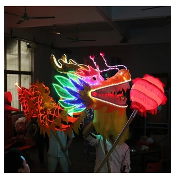Lumious spectacol de teatru populară chineză dragon dans prop Led lumina dans dragon costum