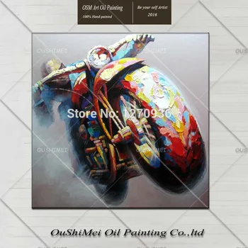 Manual de Pictura Panza pentru Arta de Perete de Decorare Rece Motocicleta Pictură în Ulei Decor Pop Rezumatul Cutit de Pictura