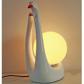 Modernă Cu Led-Uri Lampă De Masă Nordic Rășină Cygnus Lampa De Birou Pentru Camera De Zi De Decorare Dormitor Noptieră Decor Nunta De Iluminat Corpuri De Iluminat