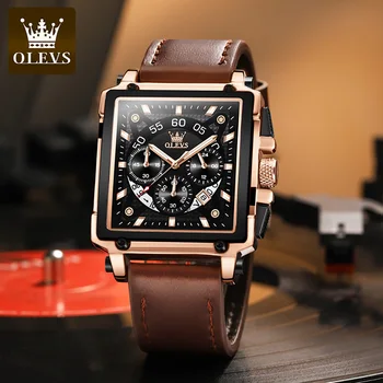 OLEVS Bărbați Ceasuri de Lux de Top de Brand Sport Impermeabil Cuarț Ceas de mână Reloj Hombre Moda Dreptunghi Dialer Ceas Relogios