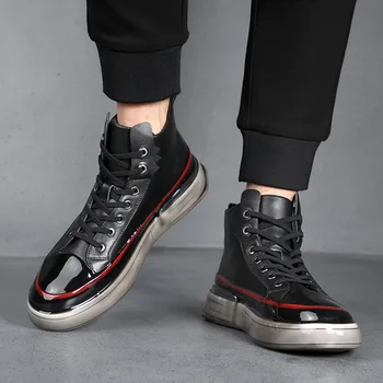 Pantofi barbati toamna anului 2021 noi din piele pantofi casual coreeană de moda pentru bărbați pantofi cu tălpi de cauciuc.