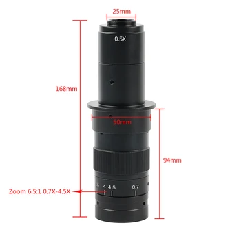 Reglabil 180X Zoom C Mount Lens 0.35 X/0,5 X/2.0 X Barlow Auxiliare Lentile CCD COMS Video Microscop Camera 2X Ocular Lens