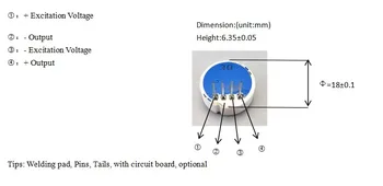 Senzor de 0,5 bar Low Range Anti-coroziune Ieșire Analogică Ceramice 0..0.25 Bar la 0..1 Bar Lichid, Gaz -40-135 de grade Celsius