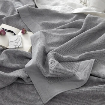 Solid Nordic Pături De Bumbac Tricotate Capac Cuvertura De Pat Pentru Adulti Cald Confortabil Cald Cadou Pături Moi Narzuta Na Lozko Textile De Casa 50
