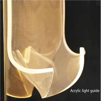 Vanitatea de Lumină LED-uri Fier Acrilice Lampă de Perete Modernă Lămpi de Perete pentru Casa de Aur Tranșee de Perete, Lămpi de Noptieră Dormitor Bucatarie de Perete de Lumină