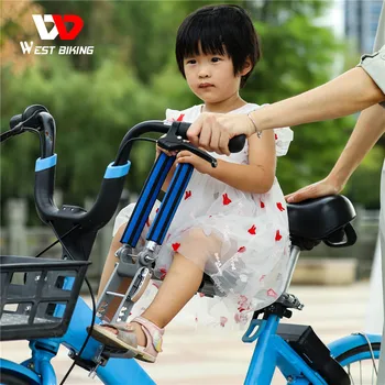 VEST BIKING Pliabile, Biciclete pentru Copii Scaun Moale de Siguranță a Scaunului din Față Reglabil MTB Rutier Biciclete Copii Șa Portabil Ciclism Șa