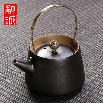 Vintage Puer Ceai Oală Ceramice Ceremonia Ceaiului Chinezesc Manual Kung Fu Oolong Ceai Verde Iarbă Fierbător Juego De Te Produse De Uz Casnic 5