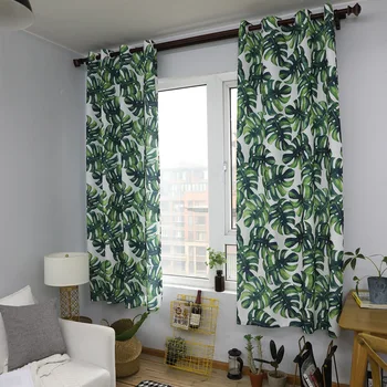 Visul NS 55*85 inch cortina terminat țestoase Nordic Bay fereastră etaj planta perdele Living, perdele dormitor, coridor verde