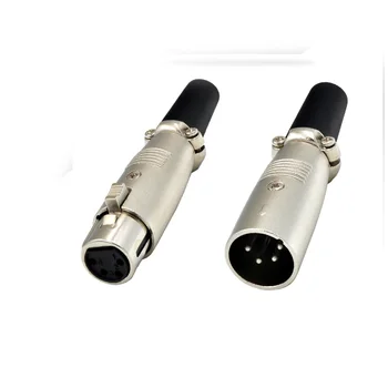 100buc/lot de sex Masculin și de sex Feminin 4-Pin XLR Microfon Cablu Audio Conectori Tun Terminale de Cablu