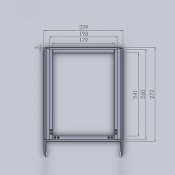 19 rack inch din aluminiu cutie de jonctiune electrica cutie de Rack de 19 inch distribuție caz locuințe 132(H)x229(W)x270(L) mm
