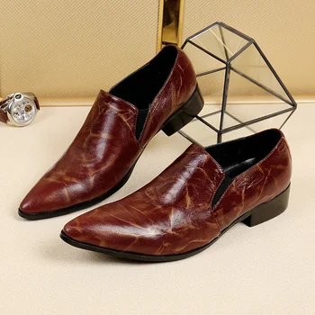 2018 italiană pantofi barbati din piele de brevet alunecare pe pantofi eleganți bărbați zapatillas hombre mens subliniat toe pantofi rochie handmade oxfords