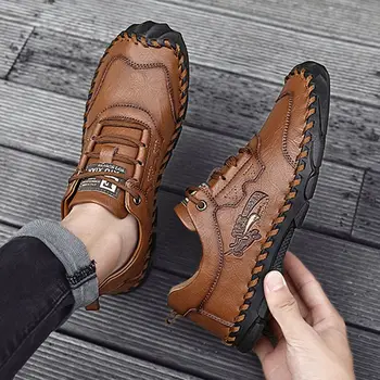 2021 Plus Dimensiune Bărbați Pantofi de Primăvară Nouă Britanic Casual Pantofi cu Talpă Moale Pantofi rezistent la Uzura cusute de Mână Pantofi Casual
