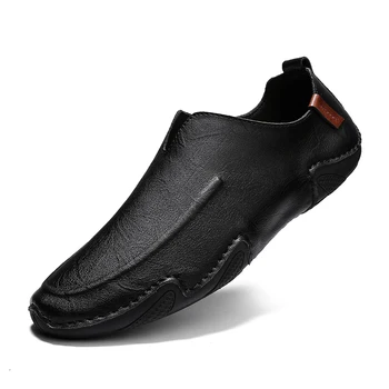 2022NEW din Piele Pantofi pentru Bărbați 2021 Mocasini Barbati Mocasini Respirabil Aluneca pe Leneș de Conducere Pantofi Moi Confortabile Pantofi pentru Bărbați