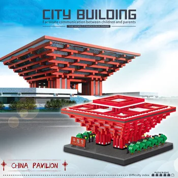 3410pcs Arhitectura de renume Mondial de Diamant Blocuri China Pavilion Model 3D Blocuri de Cărămizi de BRICOLAJ, Jucarii Pentru Copii, Cadouri de Craciun