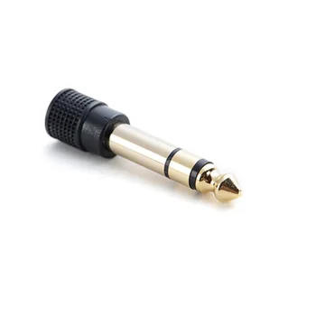 50pcs/lot Dual Channel 6,35 mm Plug de sex Masculin Feminin De 3,5 mm Jack Audio Adaptor Conector