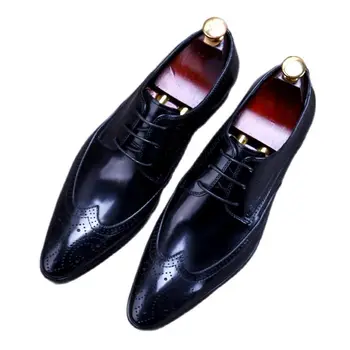 69506-2 Noi din Piele Pantofi Brogue din Piele pentru Bărbați Britanic de Afaceri Formal Pantofi