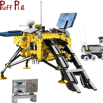 702PCS Sonda Lunar Blocuri Oraș Stația Spațială Tehnologia Viitorului prin Satelit Astronaut Constructor Cărămizi Jucarii pentru Copii