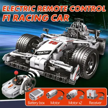 729PCS Jucării Oraș Technic RC F1 Control de la Distanță Masina de Curse de Drift Electric Blocuri Seturi de Cadouri de Craciun Jucarii Pentru Copii