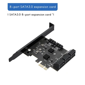 8 Port PCI-E SATA 3.0 Card de Expansiune 6Gbps PCI-E X4 Adaptor de Card pentru PC Desktop JMB585 Chip Suporta RAID