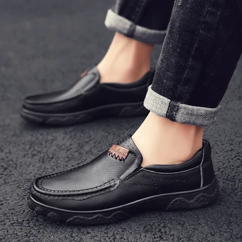 Agrement Adidas vânzare din piele neagră, adidași pantofi casual slip brand sport mens de sex masculin de moda fierbinte plat purta pantofi mocasini Casual