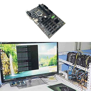B250 BTC Mining Placa de baza cu G3930 CPU+Cablu SATA LGA 1151 DDR4 12XGraphics Slot pentru Card SATA3.0 pentru BTC Miner Minier