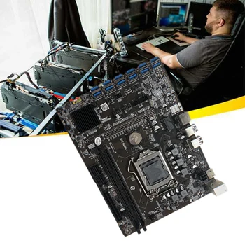 B250C BTC Mining Placa de baza cu CPU Ventilatorului de Răcire+Comutator Cablu 12XPCIE să USB3.0 GPU Slot LGA1151 Suporta DDR4 DIMM de RAM