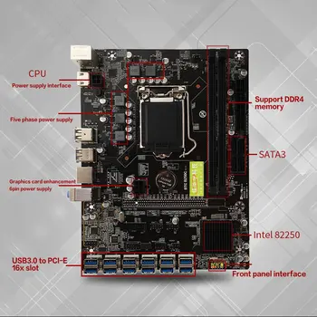 B250C Calculator Placa de baza Cu 12 Grafică Slot USB3.0 La Interfață PCI-E Manopera Meticulos Placa de baza