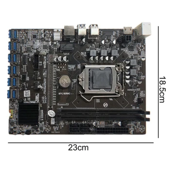 B250C Miniere Placa de baza cu G3920 CPU+2XDDR4 4G 2666Mhz RAM+Comutator Cablu 12XPCIE să USB3.0 Slot pentru Card de Bord pentru BTC