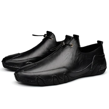 Barbati Pantofi Casual din Piele de Înaltă Calitate Mocasini Apartamente Lumină Moale Pantofi pentru Bărbați de Conducere Încălțăminte, Adidași de Moda de Mare Dimensiune 46